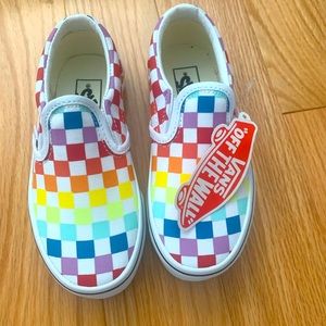 Brand new kids Vans slip ons